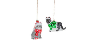 Festive Kitty Ornaments (Set of 2)