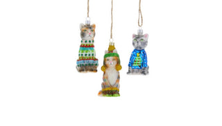 Festive Kitty Ornaments (Set of 3)