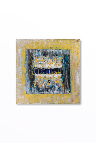 Ice Cube Small Gold & Blue, 2019