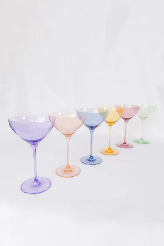 Estelle Colored Martini Glass | Set of 6