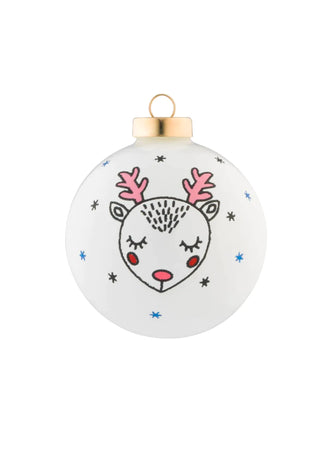Little Reindeer White-Around Ornament
