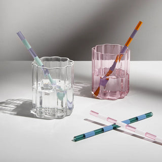 Four x Striped Straws