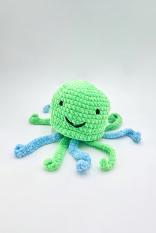 Octopus Yarnimal in Mint Green + Light Blue