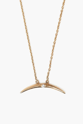 Gold Diamond Horn Necklace