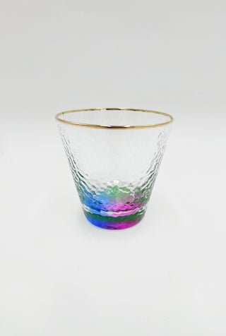 Colorful Bottom Glass, Set of 4