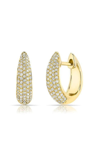 Gold Diamond Gwyneth Huggie Earrings