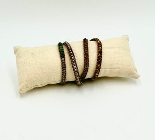 Taupe Pearl African Wrap Bracelet - Atelier Modern