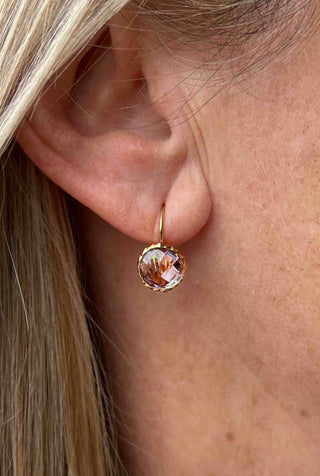 Rose Gold Amethyst Earrings
