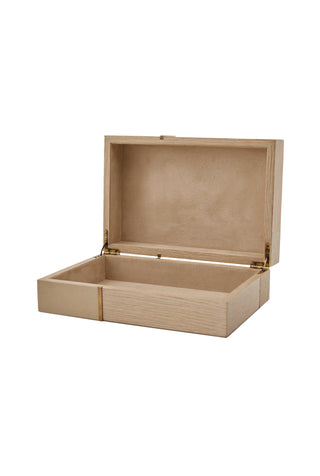 Gilded Oak & Leather Box