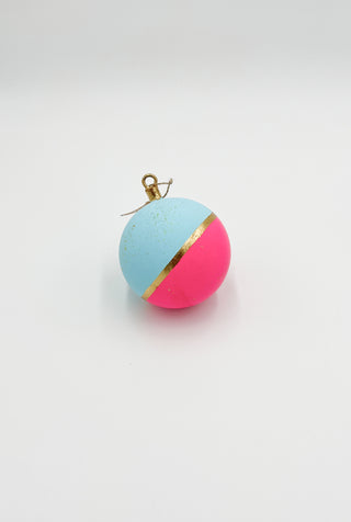 Color Couture Stripe Ball Ornament