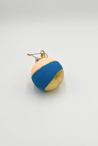 Color Couture Stripe Ball Ornament