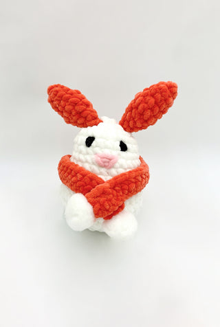 Bunny with Scarf Yarnimal in White & Orange
